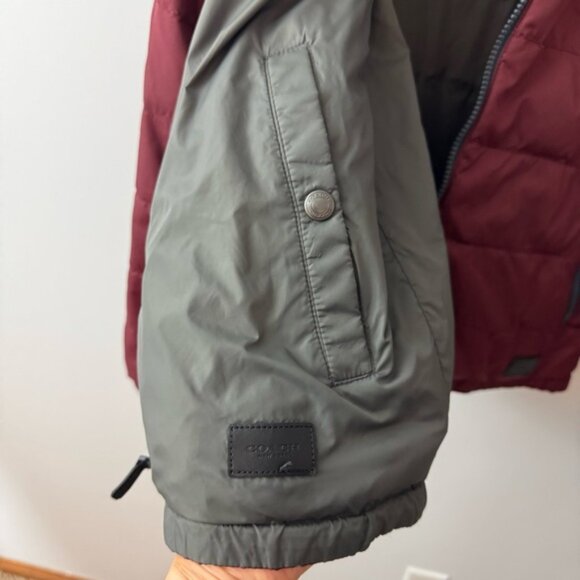 Coach Rare Men's Burgundy reversible Puffer Jacket - Picture 7 of 12